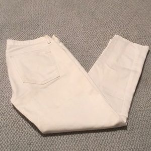 White J. Crew Matchstick Crop Jeans